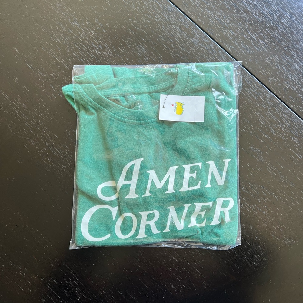 Youth XS - Masters Green T-Shirt with Iconic Logo - Amen Corner - NWT